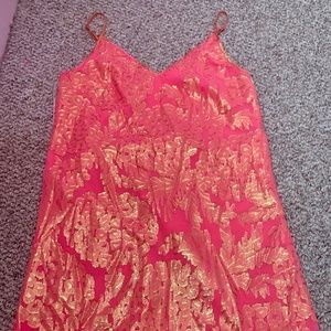 Lele Pineapple Silk Dress